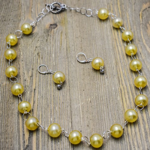 Antique-Yellow-Pearls-Matching-Earrings